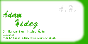 adam hideg business card
