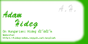 adam hideg business card